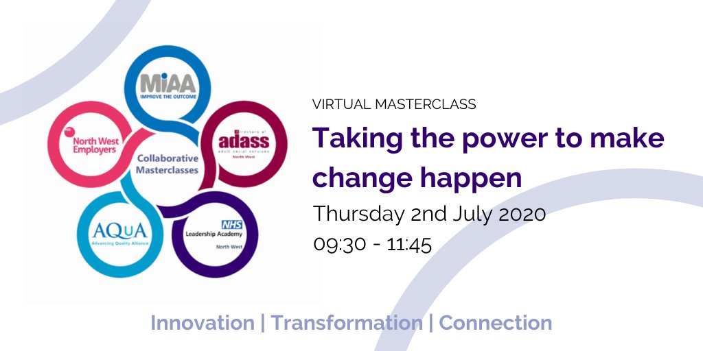 Advancing Quality Alliance (Aqua) (@aqua_nhs) on Twitter photo Do you want to explore how to create environments that enable new power values to blend? 💭
Join us this Thursday for our first virtual #collaborativenw masterclass, facilitated by @helenbevan from <a href="/HorizonsNHS/">NHS Horizons</a>.
Find out more and book your place: aqua.nhs.uk/programmes/col… Do you want to explore how to create environments that enable new power values to blend? 💭
Join us this Thursday for our first virtual #collaborativenw masterclass, facilitated by @helenbevan from <a href="/HorizonsNHS/">NHS Horizons</a>.
Find out more and book your place: aqua.nhs.uk/programmes/col…