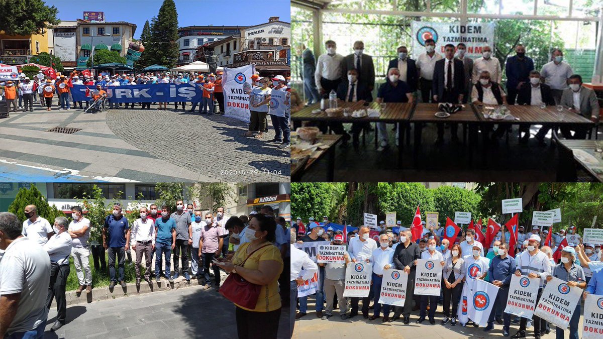 81 ilde Türk-İş Bölge Temsilcilikleri, İl Temsilcileri, Şube yöneticileri, işyeri sendika temsilcileri ve işçi kardeşlerimizin katılımıyla kitlesel basın açıklaması düzenlendi.

#GelecegimleOynama

#KıdemimeDokunma