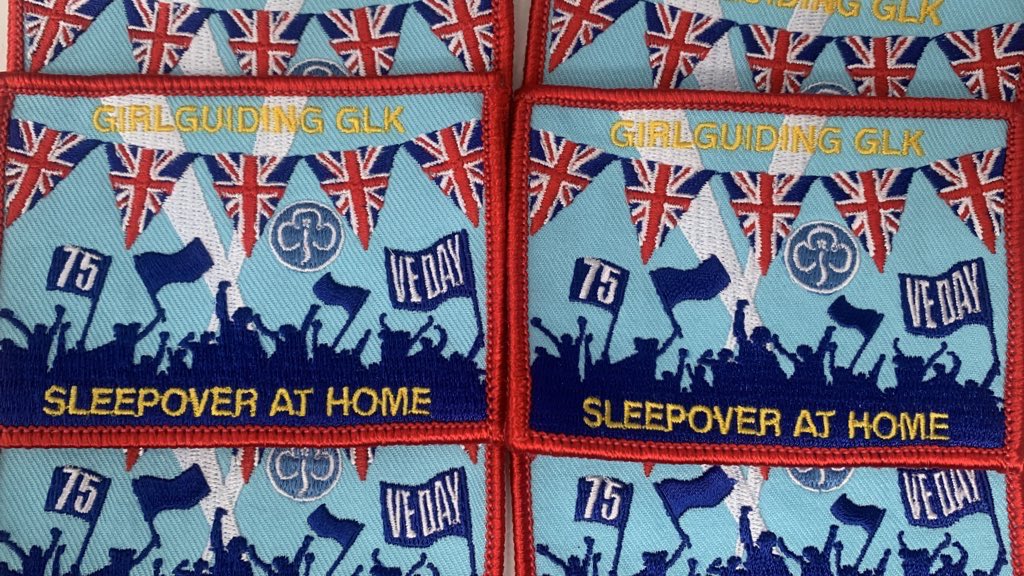 BGuides2's tweet photo. Wooooo look what’s arrived today!! Can’t wait to present these to the girls who took part in the VE Day sleepover.  Thanks @girlguidingGLK they are such beautiful badges!! https://t.co/tXvJulYOIQ