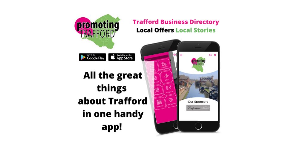 promotetrafford's tweet photo. Look what we launched on Friday 😁😁

Local businesses, offers, stories and more! Download FREE on Apple and Android, just search Promoting Trafford

Want to be involved? Please DM for more info.
#altrincham #saletown #urmston #hale #stretford #partington #trafford https://t.co/3u8rW6H5xq