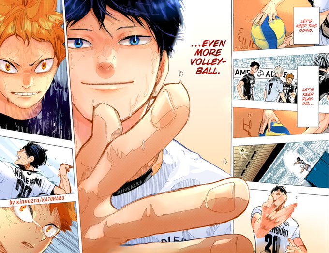 Haikyuu 399
"Incarnation"

"Let's keep this going, let's keep playing even more volleyball."

#haikyuu 