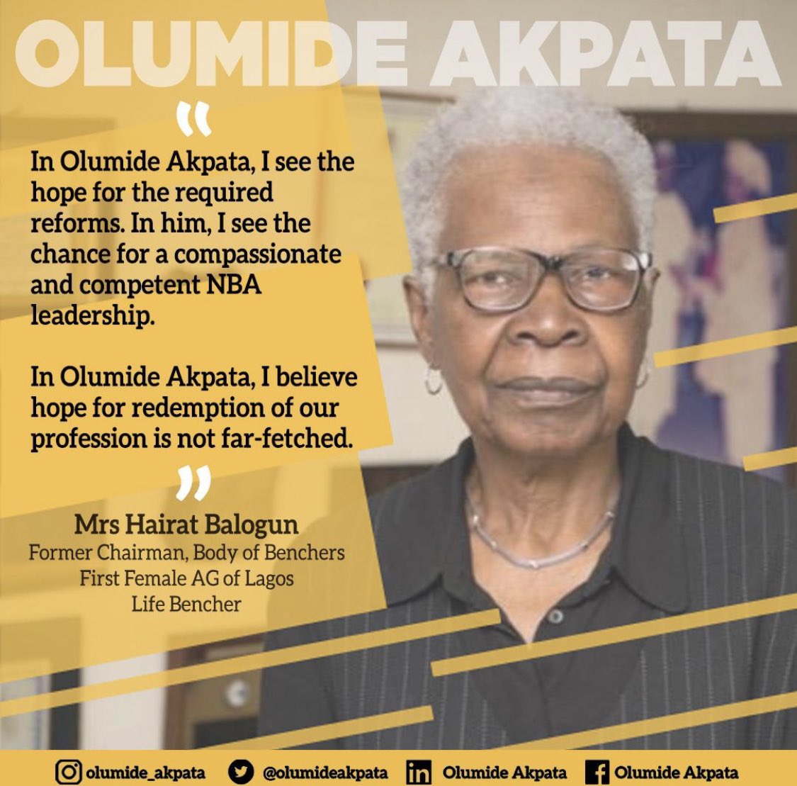 isibams's tweet photo. My attention has been drawn to the  ongoing plans by some Senior Advocates of Nigeria (SAN) who feel highly threatened by #OlumideAkpata rising popularity to petition the electoral commission to disqualify him. 

Please the SAN’s in participation should  #LetOluBe #OluForAll. https://t.co/Uypt03i0Ew