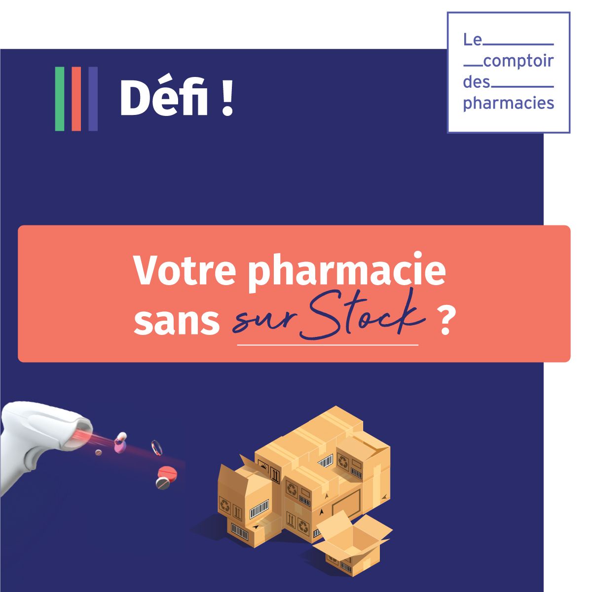 [ Défi Comptoir des Pharmacies ] 🛎⚡

Message à tous les pharmaciens de France !
Alors cap ? 😏
________
#lcdp #pharmacie #laboratoire #lecomptoirdespharmacies #medicaments #sante #services #stock #gaspillage #pharmaciens #pharmdestock  #defi
