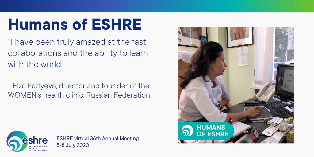 ESHRE's tweet photo. What does it mean to be a reproductive health professional in times of COVID-19? Elza tells her story as part of #HumansOfESHRE. Find out about her experiences right here ๐ https://t.co/uPWJsv8QUl #ESHRE2020 #ESHREvirtual #SafeLearningWithESHRE #SafeWithESHRE https://t.co/WGdrMBlDIP