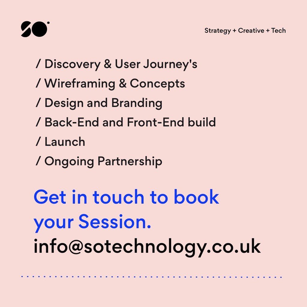 SOtechnology's tweet image. The best of what we do. Get in touch for our full bespoke service on your digital project 

#Strategy #Creative #Tech #StrategyCreativeTech #DigitalAgency #DigitalTransformation #DigitalDesign #DigitalDevelopment