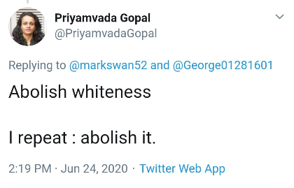 So there you go, here are both tweets  @PriyamvadaGopal please feel free to add me to your "List" and I will happily stand by my comments in this thread.  @Cambridge_Uni if you keep this person as a Professor, you are a disgrace to higher education! 11/