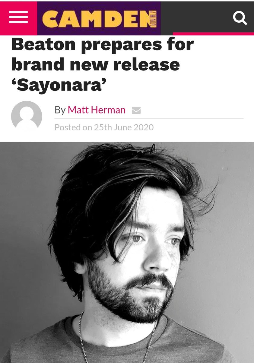 ScottBeatonHQ's tweet photo. Had a lovely time talking to @CamdenMonthly about my new single, #Sayonara https://t.co/6YhwAIsCAw #newmusic #scottish #camden #London https://t.co/iYuBcdB58u
