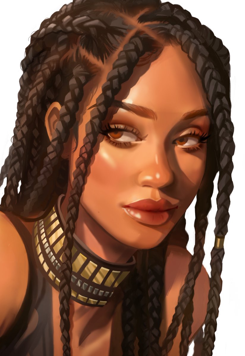 Braids took me foreverr to paint 
(commission for @ErikkaVi)