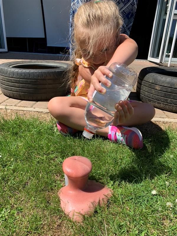 Making volcanoes last week in school! So much fun!