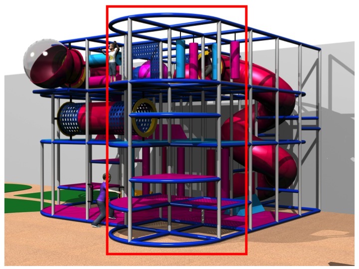 This one time, a little girl climbed up into the play tubes via the tiered climbing system (as seen below). When she got to the top, she got scared and peed herself. The pee trickled down each tier like a depressing rube goldberg machine.