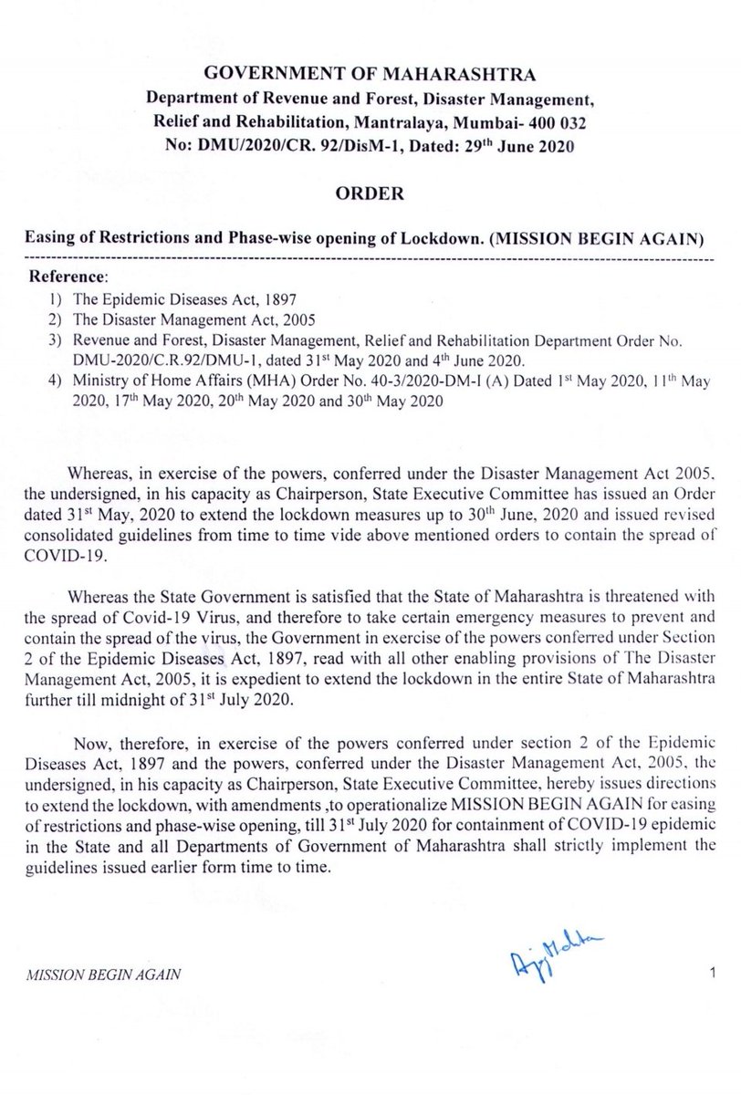 Cmo Maharashtra Easing Of Restrictions And Phase Wise Opening Of Lockdown 1 3 Missionbeginagain Cmo Maharashtra Easing Of Restrictions And Phase Wise Opening Of Lockdown 1 3 Missionbeginagain