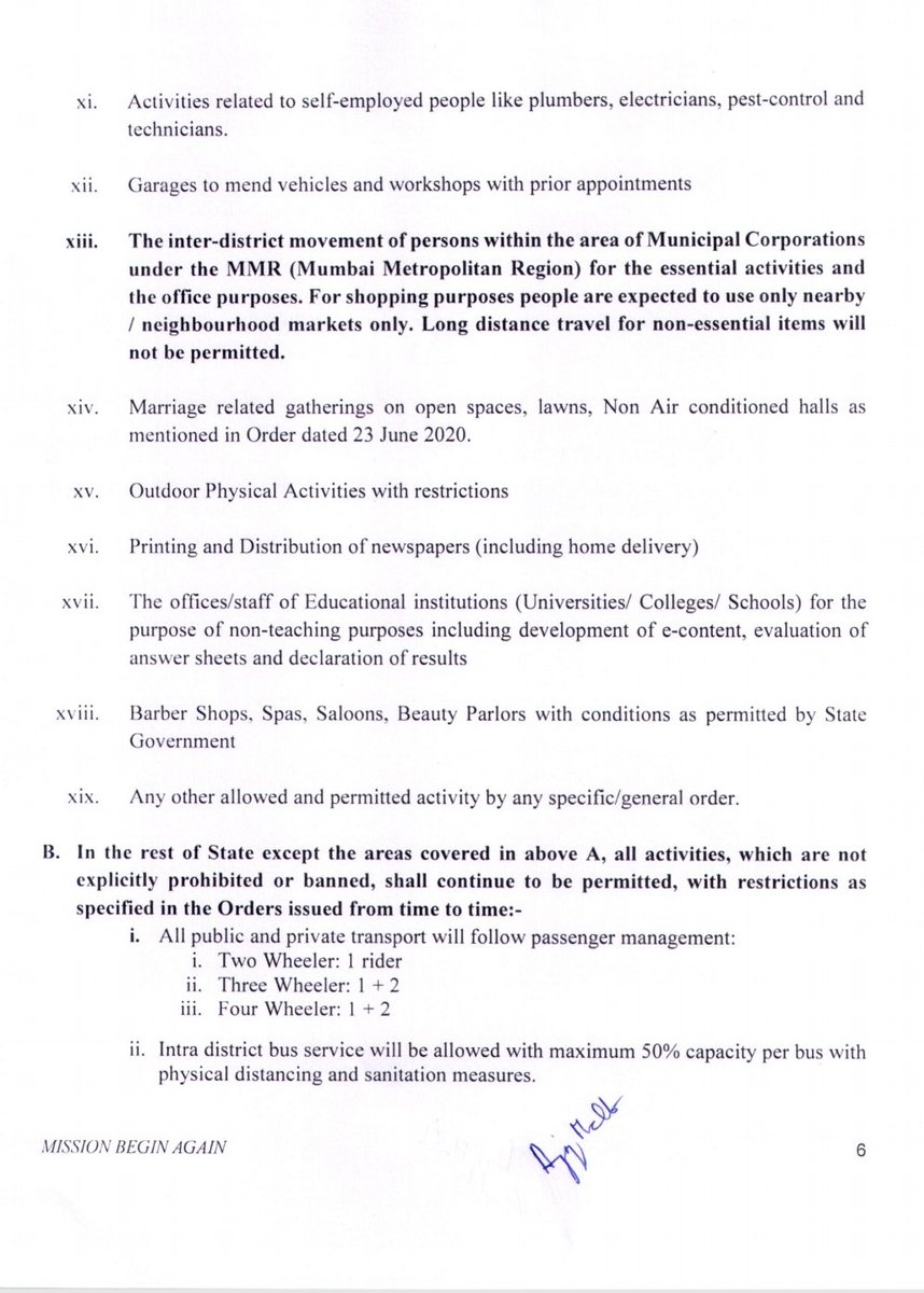 Cmo Maharashtra Easing Of Restrictions And Phase Wise Opening Of Lockdown 2 3 Missionbeginagain