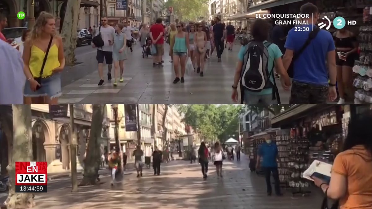 enjakeETB's tweet photo. 🔴 Las Ramblas ahora y hace un año
Comparamos cómo están Las Ramblas en Barcelona hoy y hace justamente un año.
#EnJake
➡ https://t.co/OY83zEh0fK
@Xlapitz https://t.co/YbACj9XZYn