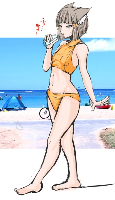 浜辺を歩くニア
クソみたいなサムネとの闘い失礼 