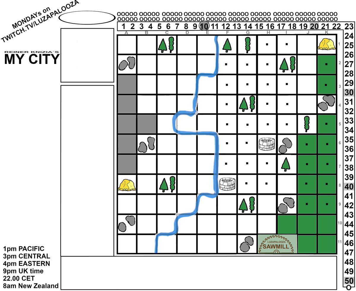 TheHappyLuza's tweet photo. Never joined us on our #MyCityMonday streams? This is your chance to catch up. Updated sheet is here: We start at An updated score sheet for todays game of #MyCity.
1pm pacific,
3pm Central Time,
4pm eastern time,
9pm UK time,
22.00 Central European time,
8am New Zealand Time. https://t.co/gkW2g8uTpG