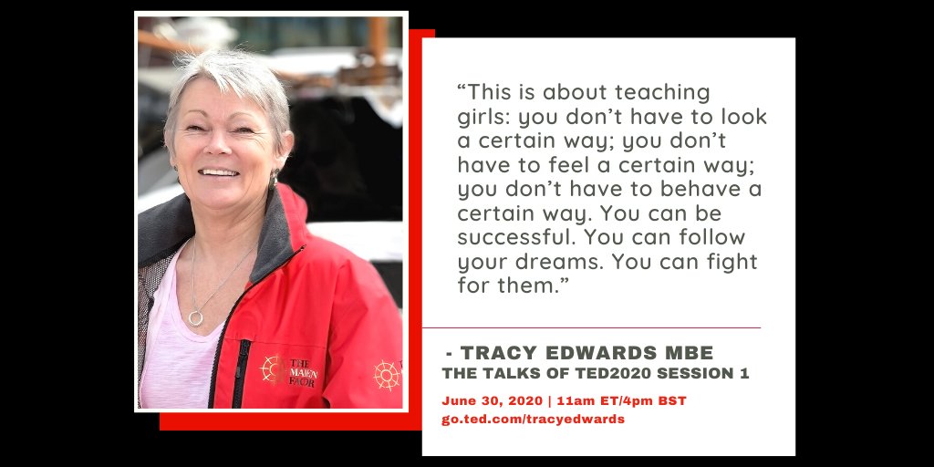 The Maiden Factor (@maidenfactor) on Twitter photo This Tuesday 30th June, the talks of #TED2020 are kicking off online, and leading the way as the first speaker in the series will be <a href="/TracyEdwardsMBE/">Tracy Edwards</a>! #TedTalks #MaidenInspires This Tuesday 30th June, the talks of #TED2020 are kicking off online, and leading the way as the first speaker in the series will be <a href="/TracyEdwardsMBE/">Tracy Edwards</a>! #TedTalks #MaidenInspires