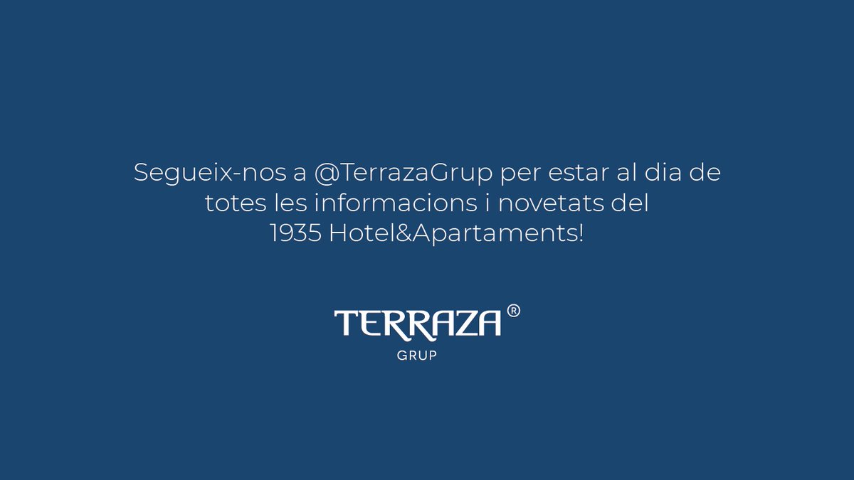 Canviem de compte de Twitter! Segueix-nos a <a href="/TerrazaGrup/">Terraza Grup</a> i estigues al dia de totes les novetats i comunicats dels establiments del grup! T’esperem! terrazagrup.com