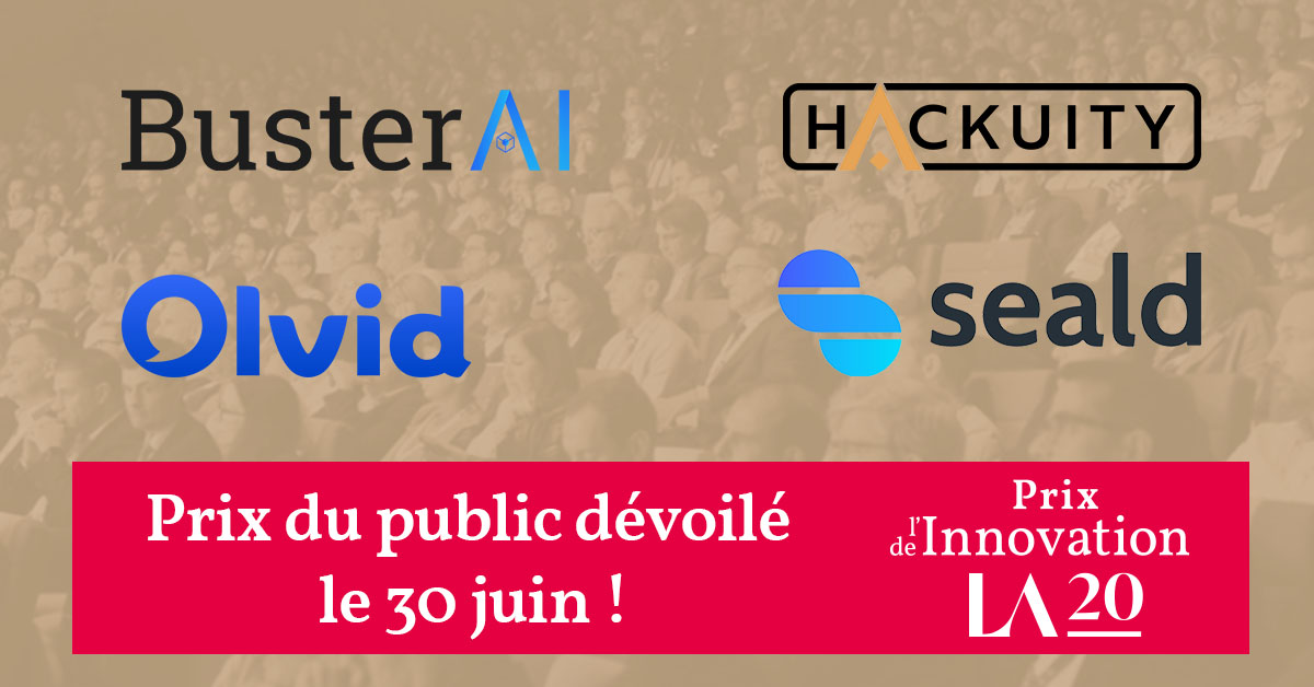 Les_Assises's tweet photo. Le Prix du Public sera révélé demain lors de la soirée virtuelle dédiée au #Prixdelinnovation. #LesAssises ont hâte d’assister aux pitchs de @Buster_AI @hackuity @olvid_io et @SealdHQ. En savoir plus ici : https://t.co/39gyepWmLo https://t.co/gnv4Hda9wx