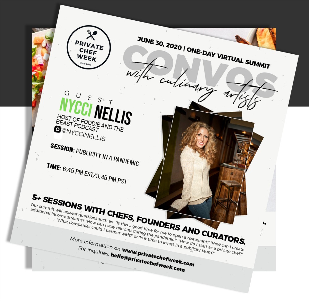 NycciNellis's tweet photo. #GotTix for tomorrows's Convos with Culinary artists (like me!)?
https://t.co/3pQt8Yklei
#privatechefweek #chefsforchange #convoswithculinaryarts https://t.co/S53URnVMXz