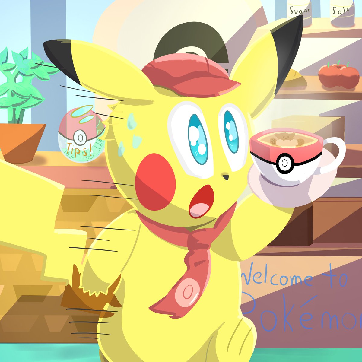 I'm here! Who ordered an Eevee Latte? 
#PokemonCafeMix #pokemon #pikachu