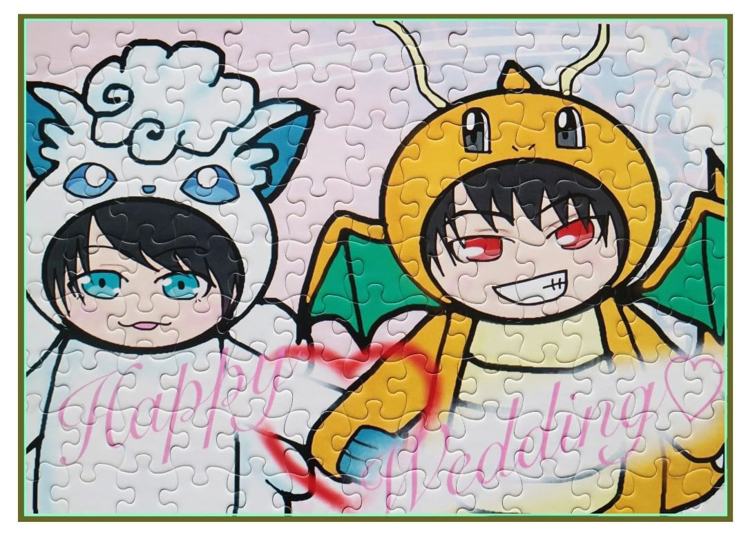 可愛く描かれたオリジナルのイラストでの一枚です 結婚式のお祝いに似顔絵なんて ほっこりと癒されました 節目のお祝いにもオリジ 06 29 神埼市 企業 団体 元祖ぱずる屋さん