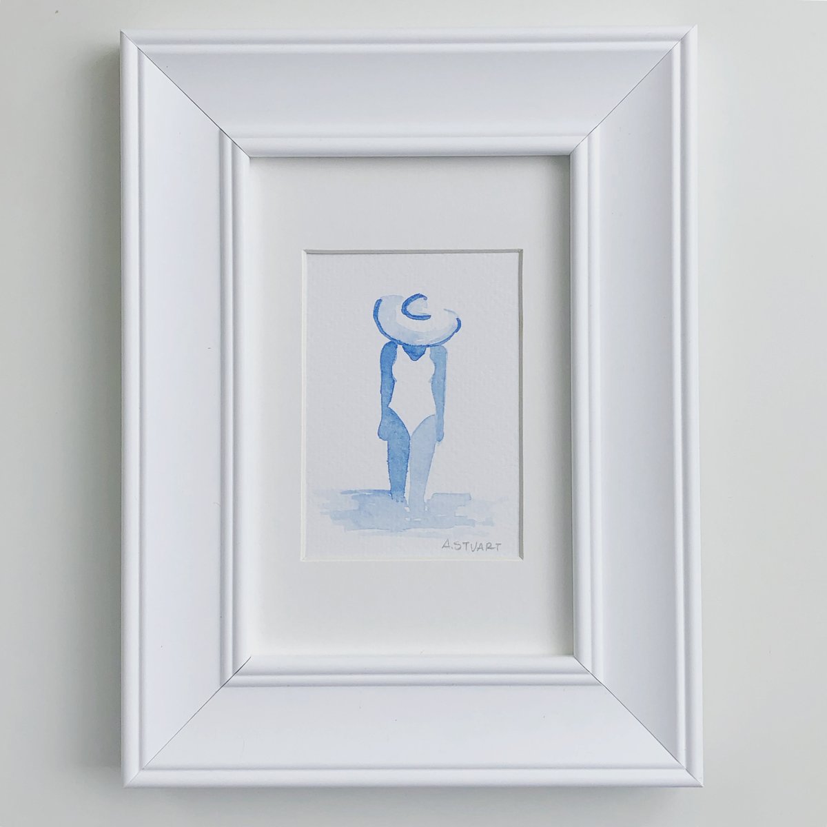 Framed 🙌 I usually frames and mattes to be white – adds a quiet allowing the #watercolor to speak. #BeachWomen exploration has been invigorating. More updates in coming months 💙

#empoweringwomen #monochrome #feminist #postpartum #journey #positivenegative #fourthtrimester