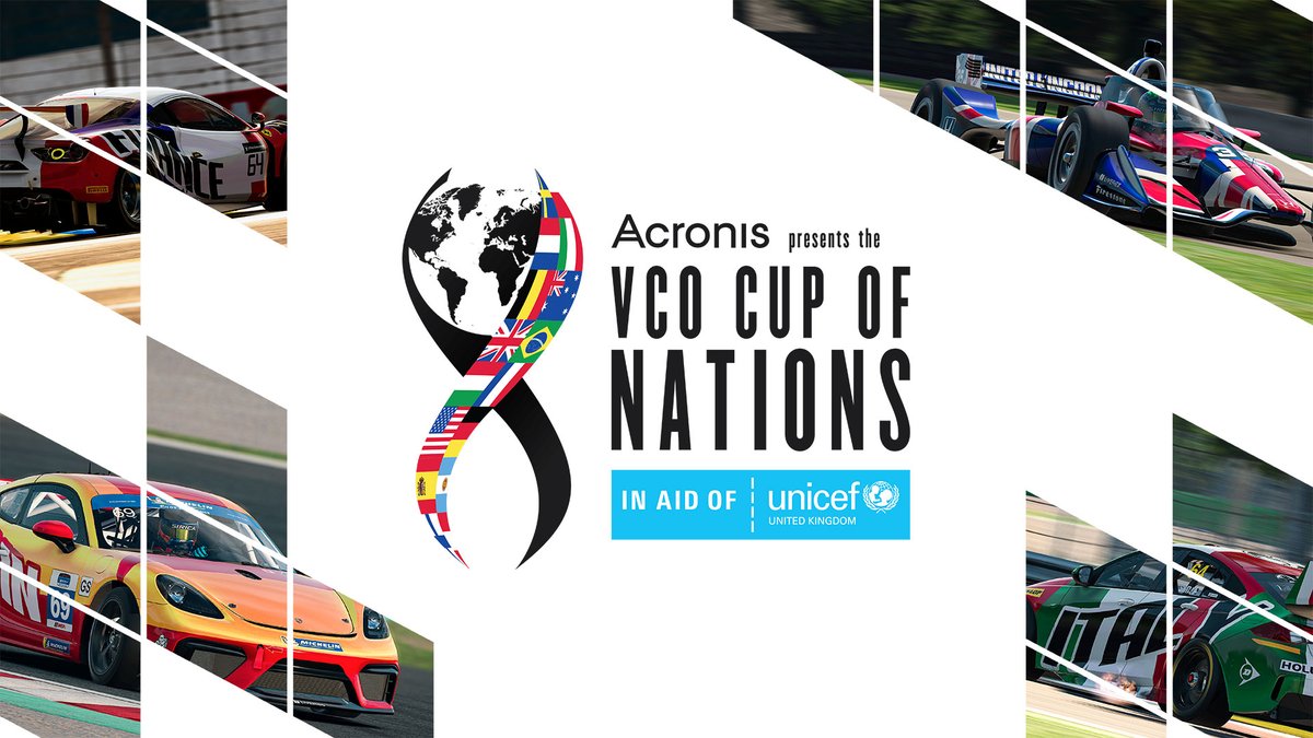 vcoesports's tweet photo. Have you signed up for the VCO Cup of Nations yet?

Tournament info: https://t.co/WXud0neJFz
Entry form: https://t.co/RpsFLhE34W

🌍🇫🇷🇺🇸🇩🇪🇧🇷🇪🇸🇫🇮🇵🇱🇦🇺🇬🇧🌎

The VCO Cup of Nations. On 25th/26th July on 
@iRacing!

#vcomotorsports @WilliamsEsports @UNICEF @Acronis @RaceSpotTV https://t.co/g7RjkHpnBk