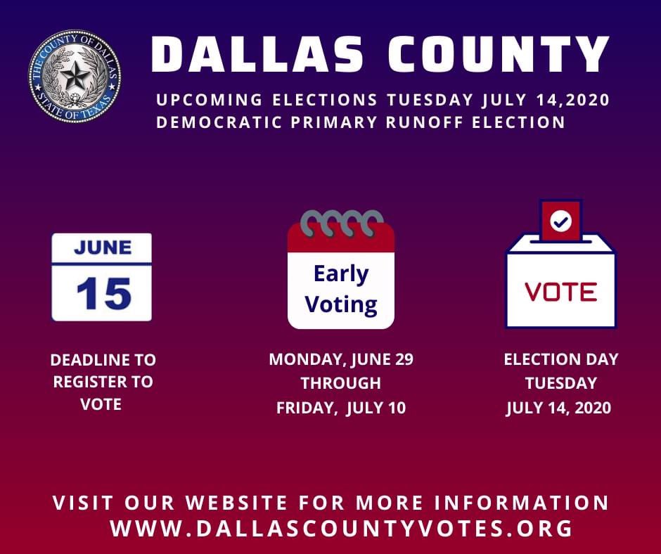 AKAOMODallas's tweet photo. Early voting begins TODAY for the primary runoff! Click here for early voting locations-
https://t.co/mTjIFgzODY
You may vote early at any early voting location 6/29-7/2 8am-5pm & 7/5-7/10 7am-7pm. #ΑΚΑΟΜΟ #AKAOMOPower #AKAsLead
#OmicronMuOmegaChapter #ΑΚΑ1908 https://t.co/7gycf4Ucq3
