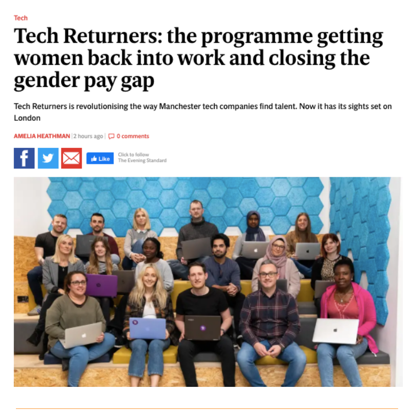 CLIENT NEWS: As <a href="/techreturners/">Tech Returners</a> launches in #London CEO <a href="/RTaylor81/">Beckie Taylor</a> speaks to <a href="/standardnews/">Standard News</a> #ClientNews #PR #Returners standard.co.uk/tech/tech-retu…