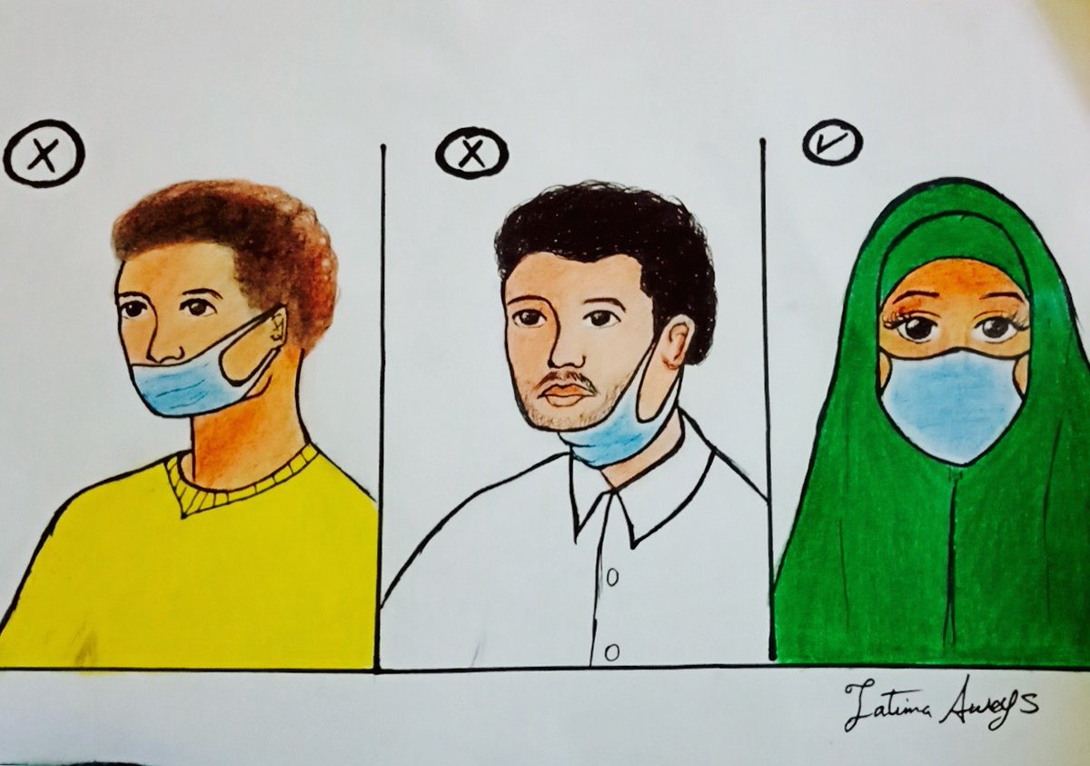 EU_in_Somalia's tweet photo. Today we showcase Fatima Aweys Osman, a young artist based in Mogadishu. She is part of our #ArtistsAgainstCovid initiative we started last week to help spread awareness about the disease and reduce the spread of #COVID__19. #KalaDurka #XidhoAfgashi #GuryahaGooga https://t.co/estcrk3j7X