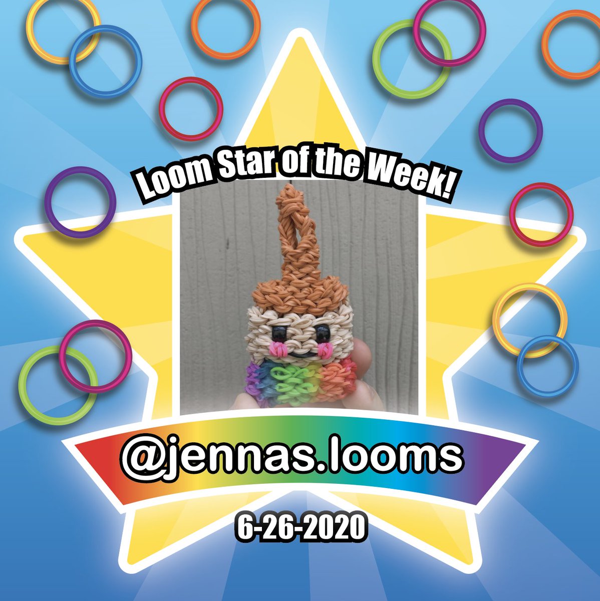 Congratulations to <a href="/jennas/">JS</a>.looms you are Loom Star of the Week! ✨We love your colorful rainbow paint brush. 🌈🎨 Loom on!

Design and tutorial by feelinspiffy.

youtube.com/watch?v=cGvVVd…