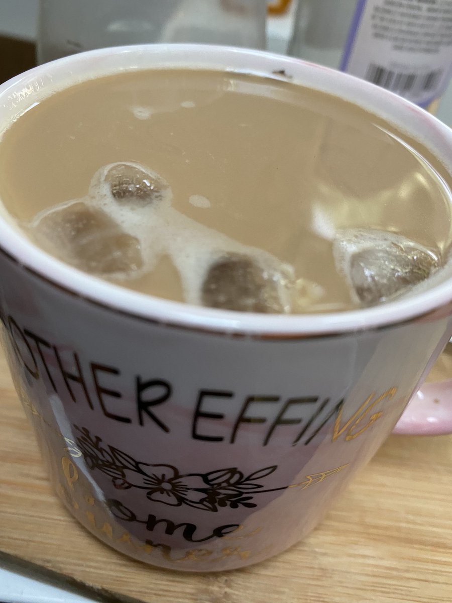 A_J_Campbell's tweet photo. Stayed up pretty late with some #writewithaphra inspiration so my coffee has ice cubes in it today so I can drink it faster. #dissertation #phd #WritingCommunity #menstrualmoments #abeng https://t.co/2eyq4Nuc1a