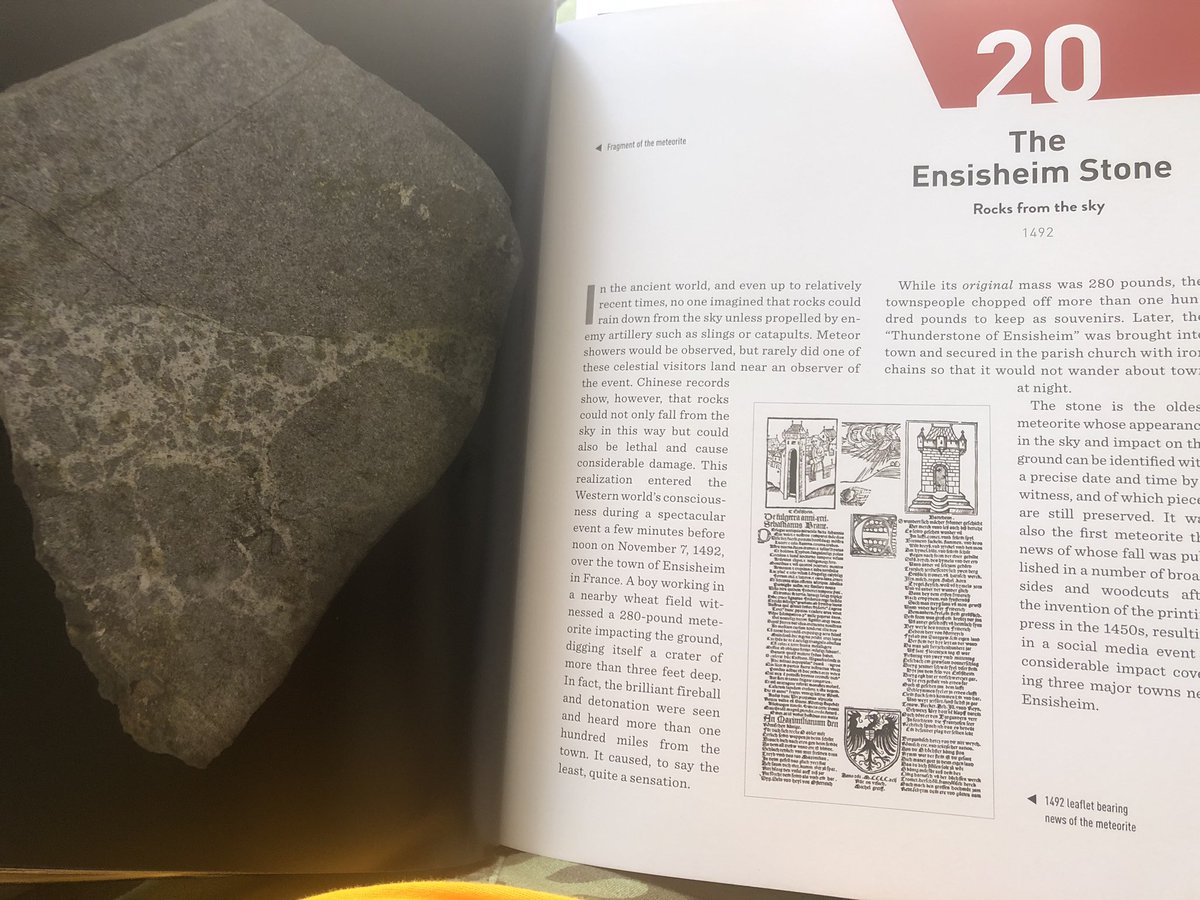 MagistraRoy's tweet photo. In 1492 in a small town in France, a 280 lb. meteorite fell into a field, the people chopped it up as souvenirs, and wrote this Latin description of the event. #LatinSTEM https://t.co/OQVL0WOrwB