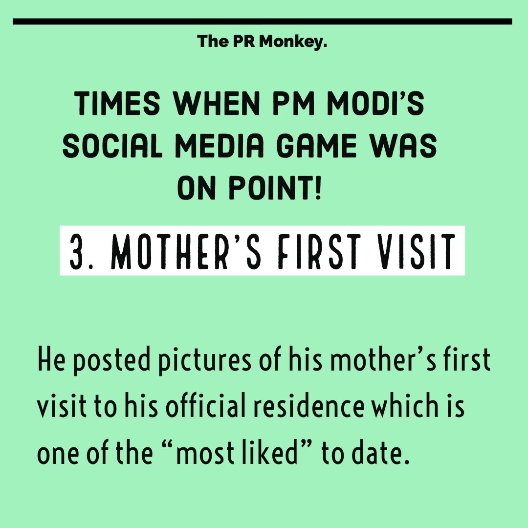 Vichalya's tweet photo. 5 times when India’s PM’s social media game was on point. #NarendraModi #socialmediamarketing https://t.co/gCq8BrOgxv