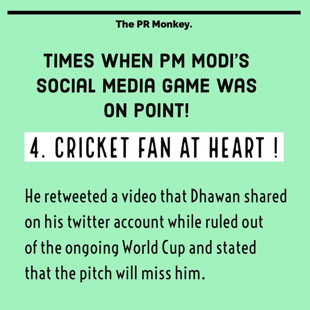Vichalya's tweet photo. 5 times when India’s PM’s social media game was on point. #NarendraModi #socialmediamarketing https://t.co/6jchejToIE