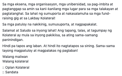 imBLKD's tweet photo. ISANG TAON NA ang #KOLATERAL!

Maraming maraming salamat. 🙇🏾 https://t.co/neXf35Lxli