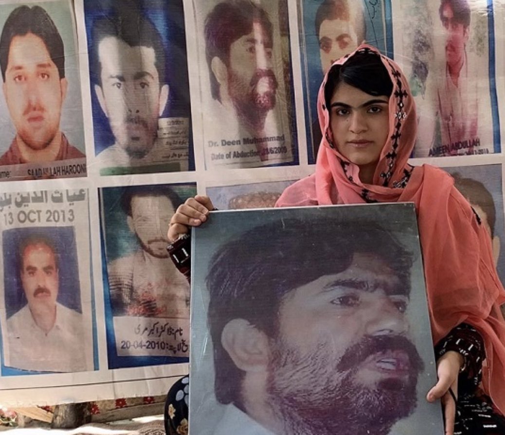 Not only Deen Mohammad but his daughter Mahleb Baloch, frequently seen at Mama Qadeer’s fraud ‘missing persons protests,’ can be seen here visiting the terror Don BLF’s Dr Allah Nazar in his mountain hideout, as a child.Now she is a student leader of the banned BSO-Azad./139