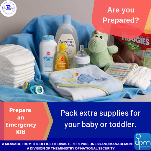 ODPM_TT's tweet photo. WK4 #Emergencykitchallenge – Extra Considerations. When building your kit, be sure to add items unique to you &amp; your family. E.g. Do you have a baby or toddler? Include basic supplies such as disposable diapers, wipes, feeding supplies or food &amp; extra clothing. 
#BeReady #ODPMTT https://t.co/8nwnLaqbrQ