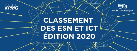 numeum_'s tweet photo. ⚡Grand angle ESN et ICT 2020, l'enquête est disponible dès à présent : participez et faites partie du Classement ESN et ICT qui sera dévoilé le 25 novembre ➡ https://t.co/yXiYiXx5Nh 
#rdvesn @KPMG @MalakoffHumanis @JonAmar555
@tsiouffi @ValentinSyntec @FigroupFR @CbesBerc https://t.co/ogBSiJX761