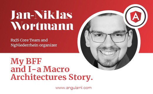 angularnl's tweet image. 🔥#RxJS core team member @niklas_wortmann will be speaking during #AngularNL
2️⃣4️⃣th July - sign up via angularnl.com
Jan-Niklas will speak about #BackendForFrontend #BFF #Macroarchitecture
We are excited to welcome the organiser of @NgNiederrhein to speak online