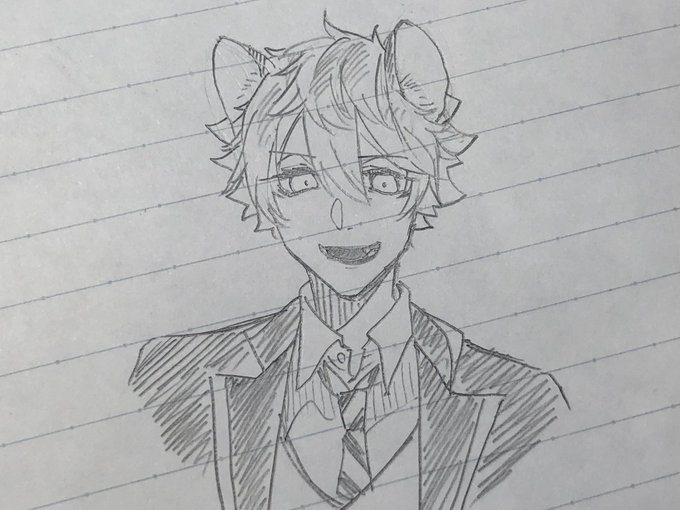 # リプ来たキャラをかわいい絵柄とかっこいい絵柄でかきわける

@syao_0103_1 
ラギブチ描き慣れねぇ〜〜〜!! 