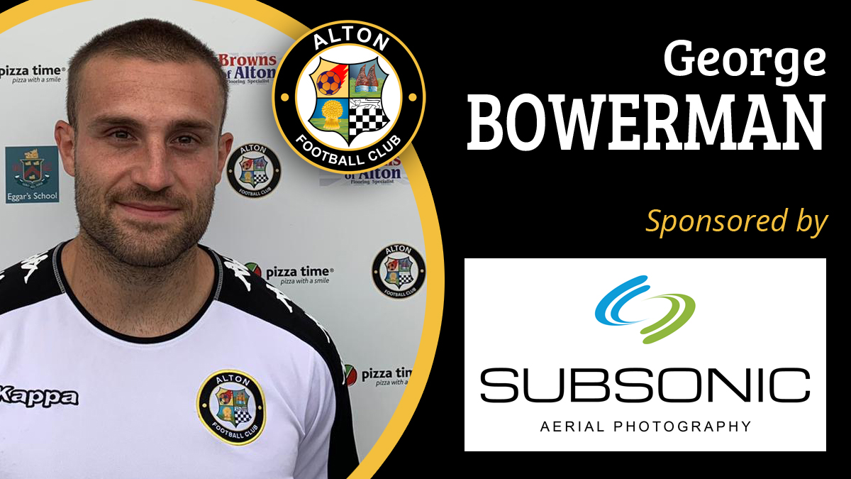 alton_fc's tweet photo. We are pleased to announce the signing of George Bowerman for the 2020/21 season, proudly sponsored by @subsonicphoto.
@SydWessex @HampshireFA @FarnhamSport @weyvalleyradio @AltonHampshire https://t.co/qvjYiHq7wr