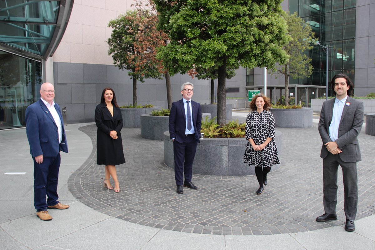 sinnfeinireland's tweet image. Sinn Féin's #Seanad2020 team arriving at the Convention Centre today for the first sitting of the 26th Seanad

@paul_gavan @ElishaMcC_SF @NiallSF @LNBDublin @fintanwarfield
