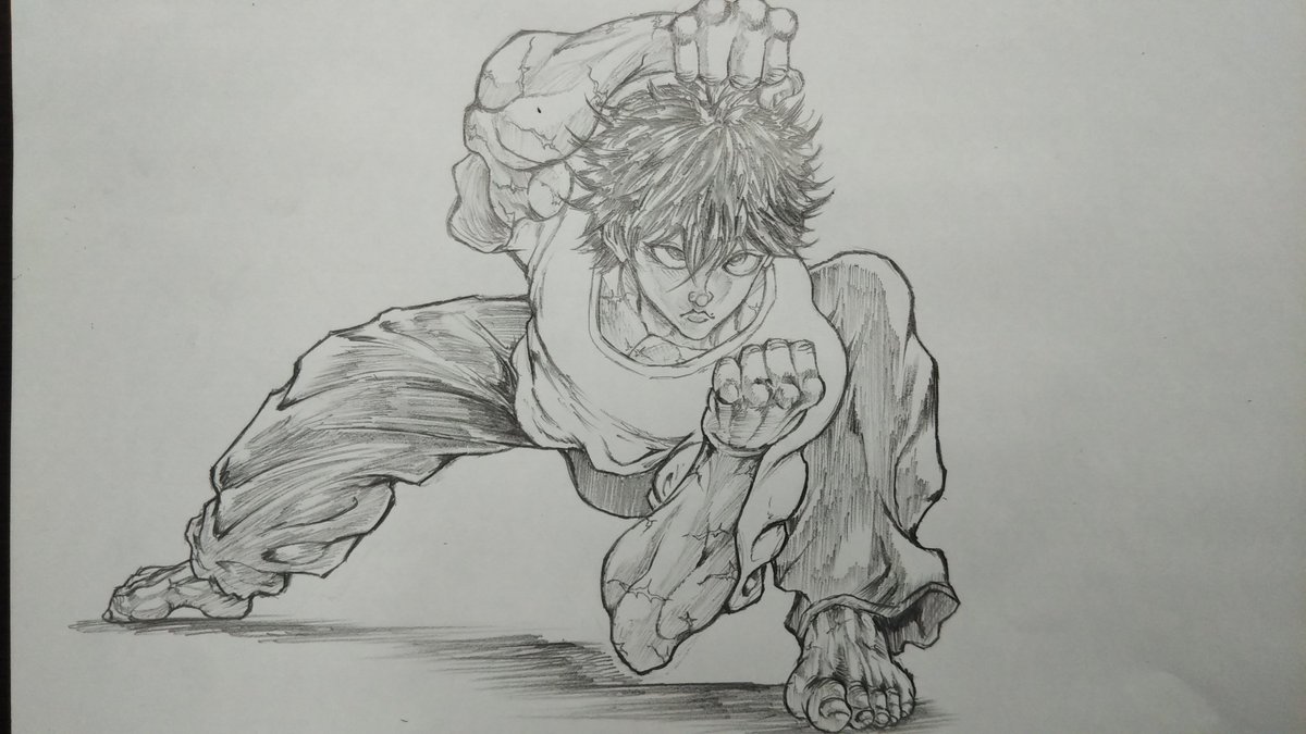 冨士荘瑛 トリケラトプス拳 バキ トリケラトプス拳 描いてみた