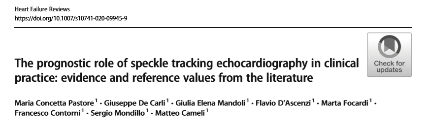 CardiouniSiena's tweet photo. The Prognostic Role of Speckle Tracking Echocardiography in Clinical Practice: Evidence and Reference Values From t… https://t.co/yTKM6mCGV8 

@Matte_Cameli @DrGEMandoli @MC_Pastore @SMondillo @FlavioDascenzi @FocardiMarta https://t.co/veN7DjD1A7
