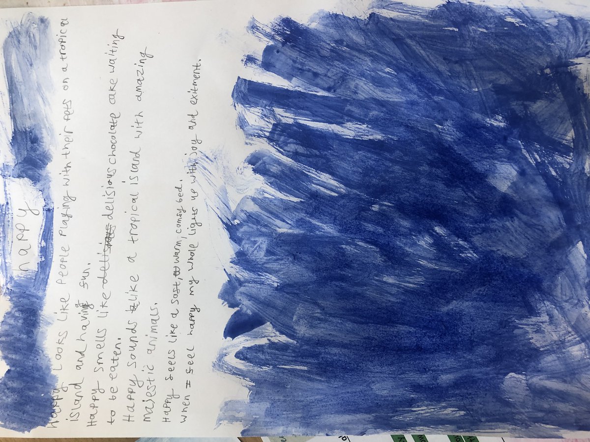 st_peters_read's tweet photo. Zone 8 have had a brilliant time exploring their 'back to school' feelings using our chosen book of the week, Feelings by #LibbyWalden and #RichardJones. They have written feeling poems based on a feeling in the book. #tamesidelovesreading #bookledlearning @OneEducationHR https://t.co/wAgl3iJUIO