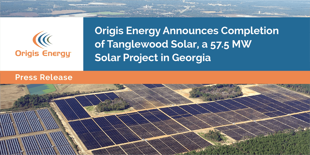 OrigisEnergy's tweet photo. Origis Energy Announces Completion of Tanglewood Solar, a 57.5 MW Solar Project in Georgia

Global Atlantic Financial Group is the owner and Origis Energy is operator/manager, selling the energy and renewable attributes to Georgia Power. 

https://t.co/yu41V2V3LN https://t.co/RQ981fxX1D