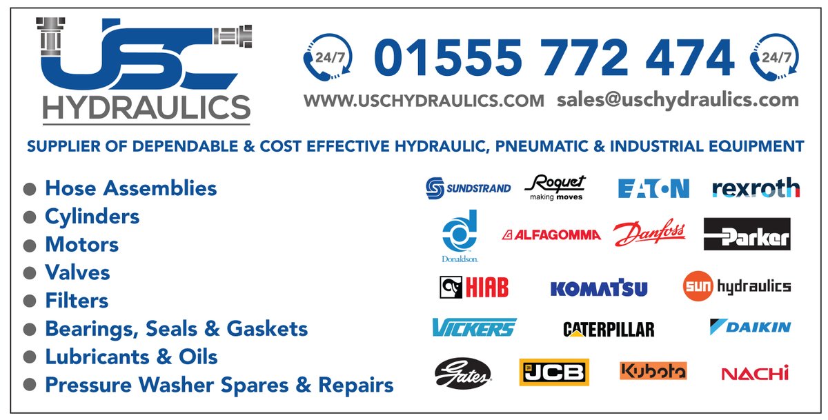 uschydraulics's tweet photo. @Glasgow_Live #IAMOPEN #SupportLocal

We operate throughout Glasgow &amp; the UK supplying pumps, motors, valves, hoses, etc to businesses in the agricultural, petrochemical, transport, food, construction and marine sectors.
Available 24/7/365
01555 772 474
https://t.co/eznovGffew https://t.co/CtyKfxgLrw