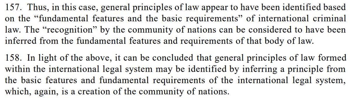 The last category, "Principles inherent in ... the international legal system," raises similar questions. 13/