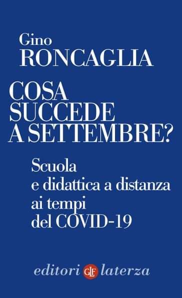 Il mio ebook 'Cosa succede a settembre? Scuola e didattica a distanza ai tempi del COVID-19' esce domani. Sugli store a 2,99, in omaggio invece a chi si iscrive al webinar gratuito organizzato dalla casa editrice Laterza per domani pomeriggio alle 17: laterza.it/index.php?opti…